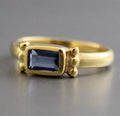 Blue Sapphire Ring, 14K Gold Vermeil, Blue Gemstone Ring, Anniversary Gift, Engagement Ring, Birthday gift, Birthstone ring