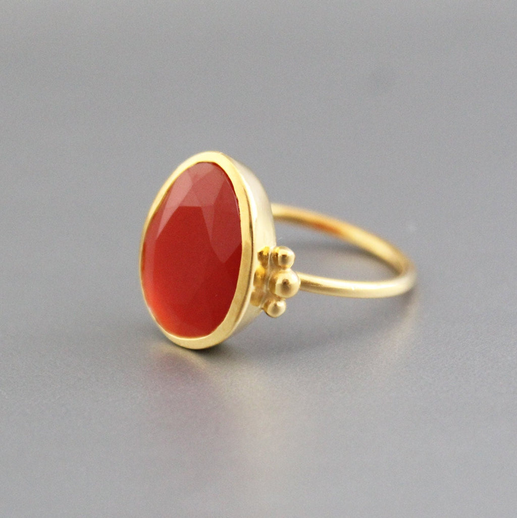 Dainty Carnelian Ring, Handmade 925 Sterling Silver Gemstone Jewelry, mom jewelry gifted, handmaderings jewelry