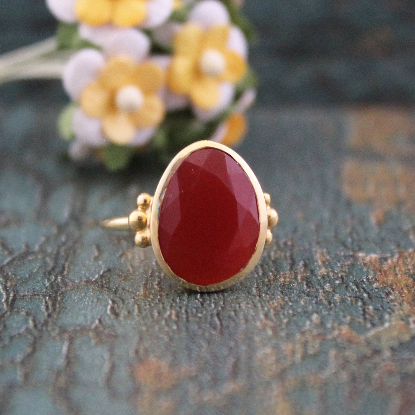 Dainty Carnelian Ring, Handmade 925 Sterling Silver Gemstone Jewelry, mom jewelry gifted, handmaderings jewelry