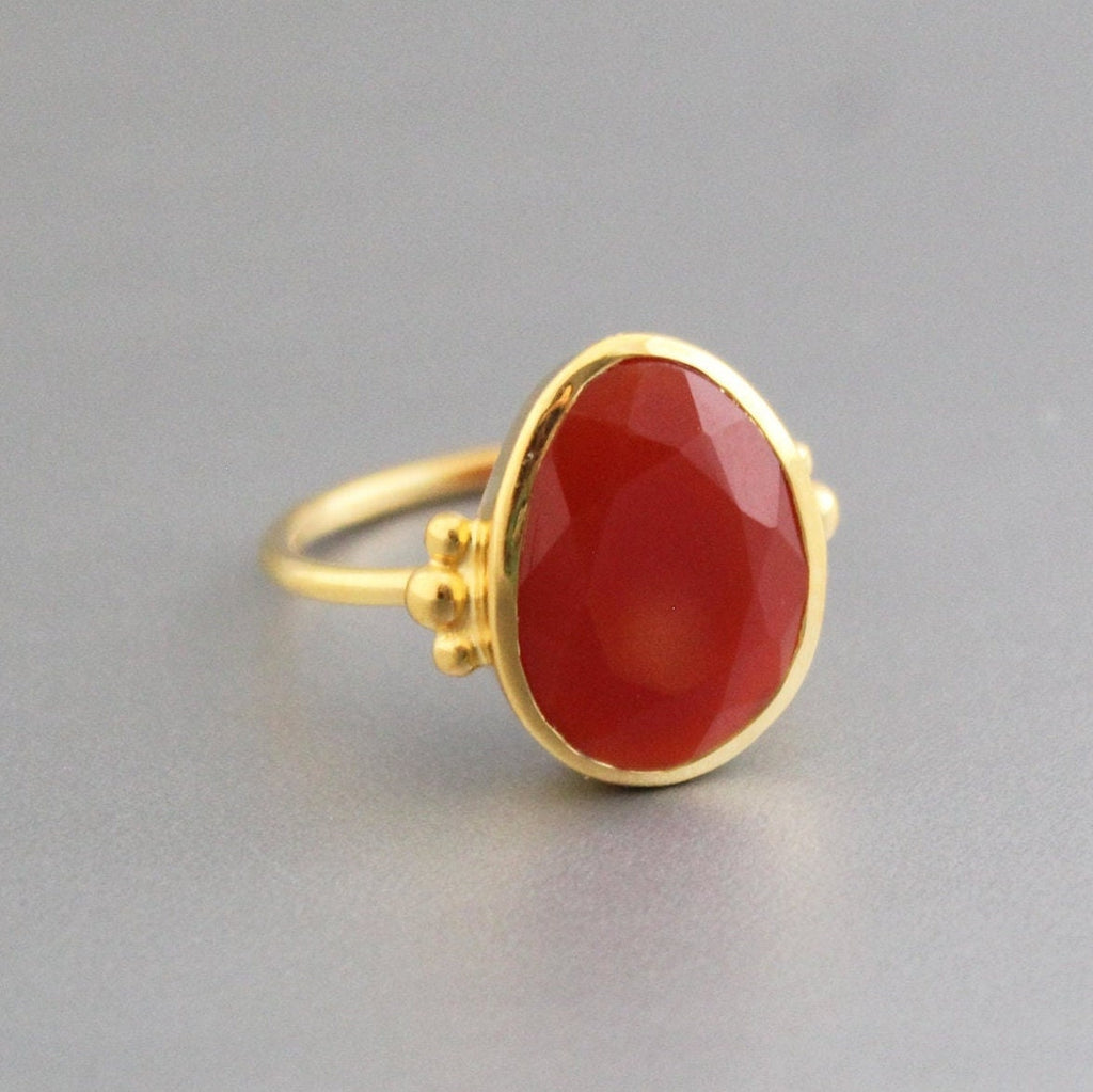 Dainty Carnelian Ring, Handmade 925 Sterling Silver Gemstone Jewelry, mom jewelry gifted, handmaderings jewelry