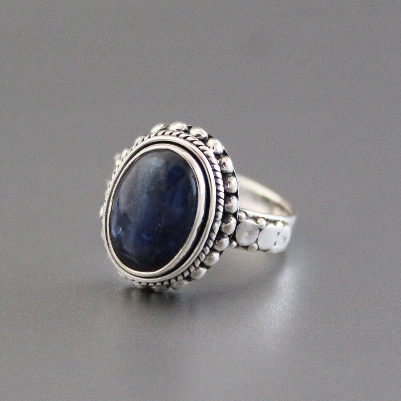 Natural Tanzanite Ring, Sterling Silver Ring, Handmade, December Birthstone, Vintage, everyday ring
