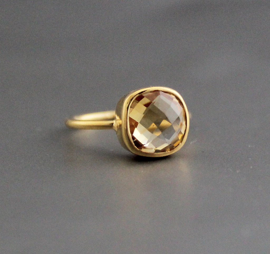 Genuine Citrine Ring, November Birthstone, Handmade Gemstone Jewelry, Gift for Mom, Delicate Ring, Unique Gemstone Rings