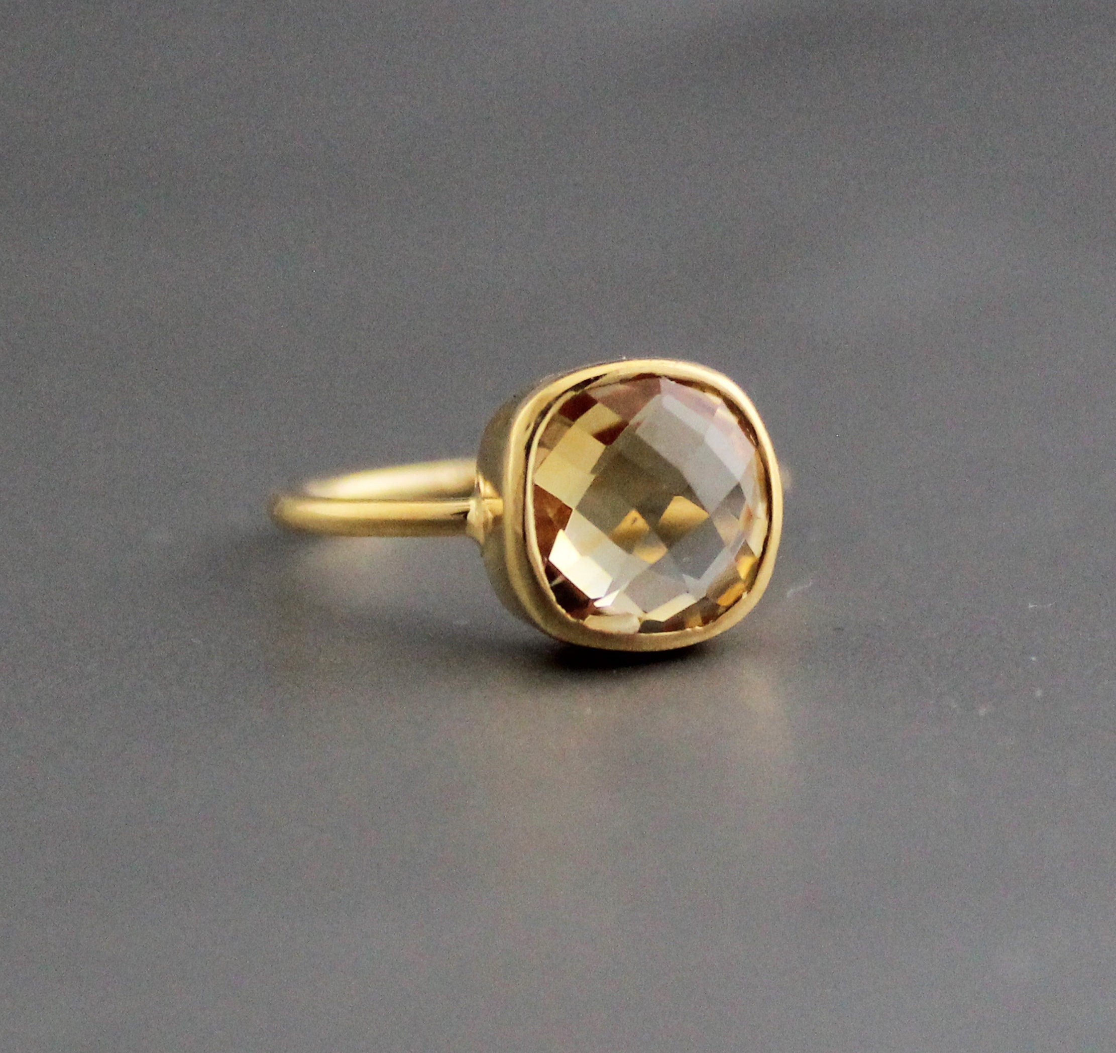 Genuine Citrine Ring, November Birthstone, Handmade Gemstone Jewelry, Gift for Mom, Delicate Ring, Unique Gemstone Rings