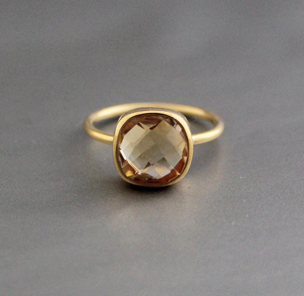 Genuine Citrine Ring, November Birthstone, Handmade Gemstone Jewelry, Gift for Mom, Delicate Ring, Unique Gemstone Rings