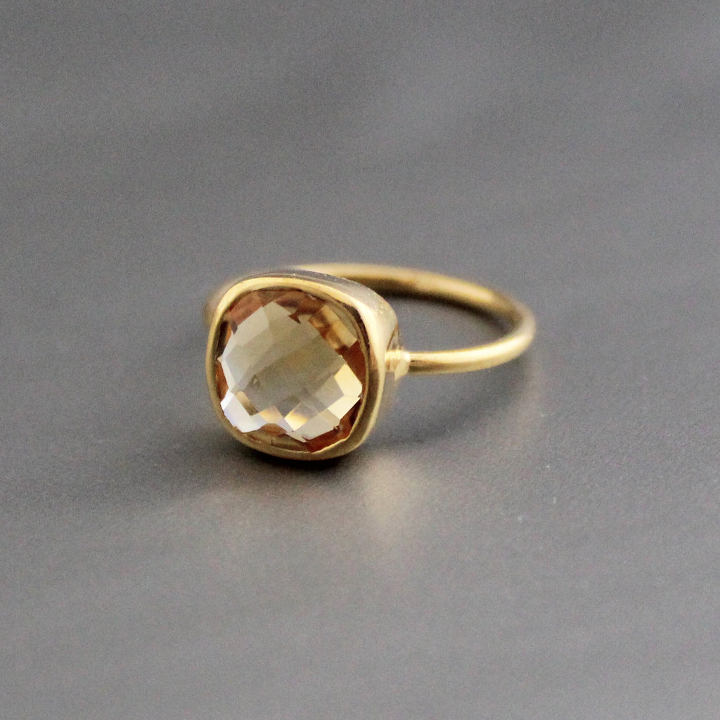 Genuine Citrine Ring, November Birthstone, Handmade Gemstone Jewelry, Gift for Mom, Delicate Ring, Unique Gemstone Rings
