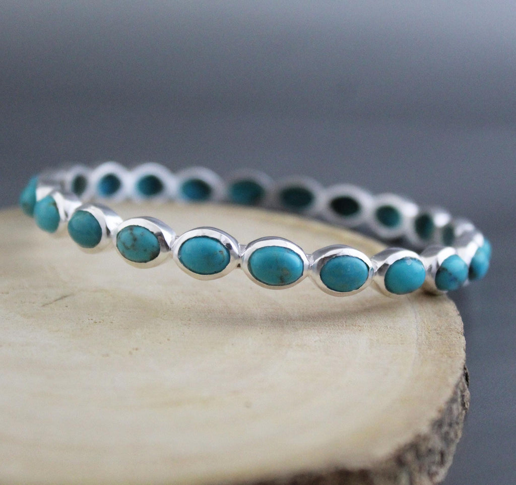 Turquoise Bracelet, Sterling Silver, December Birthstone, Bridal Jewelry Gift, Gift For Her, Healing Crystal Jewelry, Birthday Gift