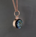 Handmade Rose Gold Labradorite Necklace, Sterling Silver Moon Face Pendant, Crystal Jewelry, Gold vermiel, Gift for her