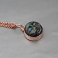 Celestial Jewelry Labradorite Pendant, Rose Gold Necklace, Sterling Silver, Aura Protection, Gift For Sister