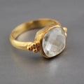 Clear Quartz Ring, 925 Sterling Silver, April Birthstone, Anniversary Gift, Gift for Girlfriend