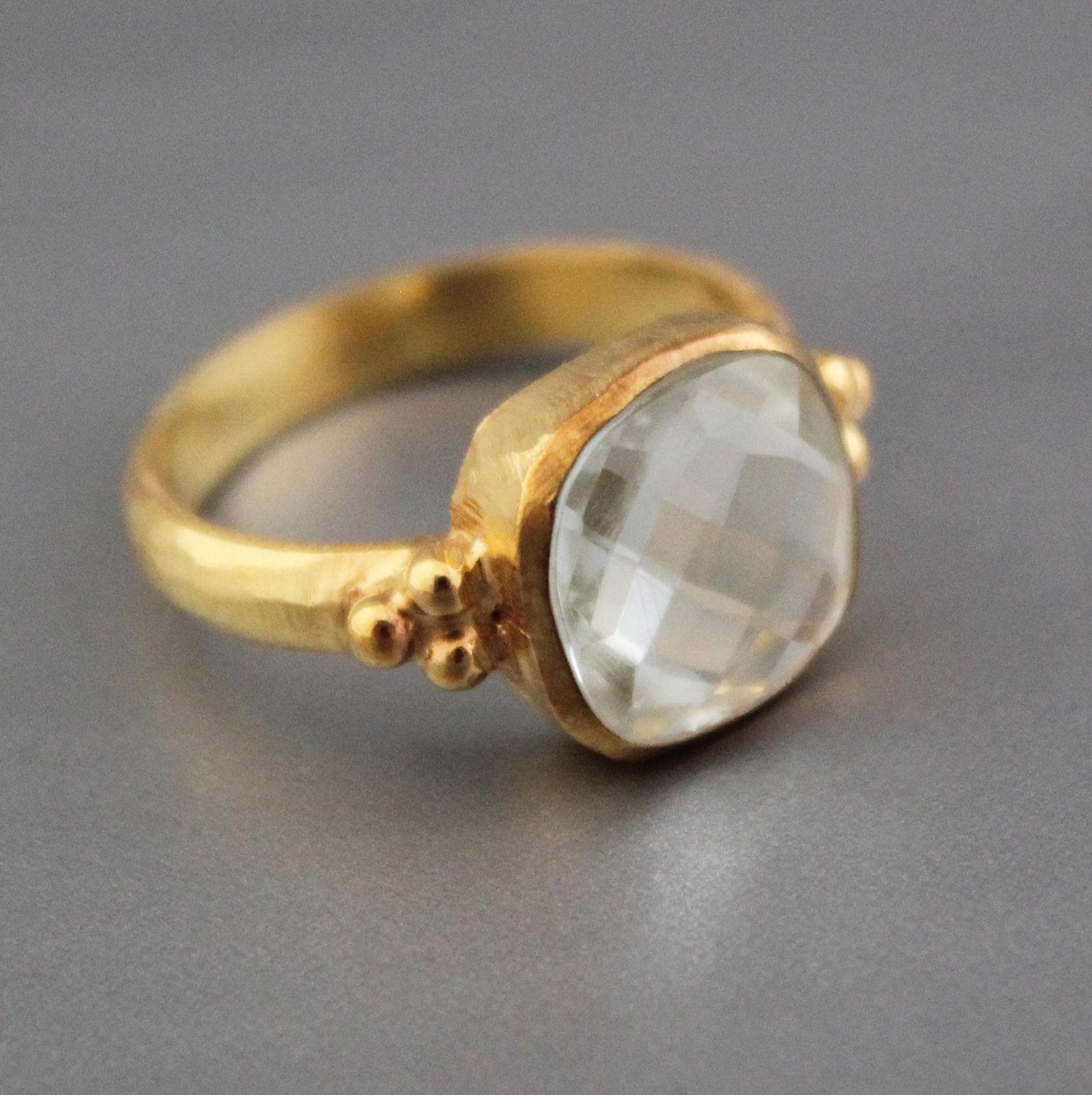 Clear Quartz Ring, 925 Sterling Silver, April Birthstone, Anniversary Gift, Gift for Girlfriend