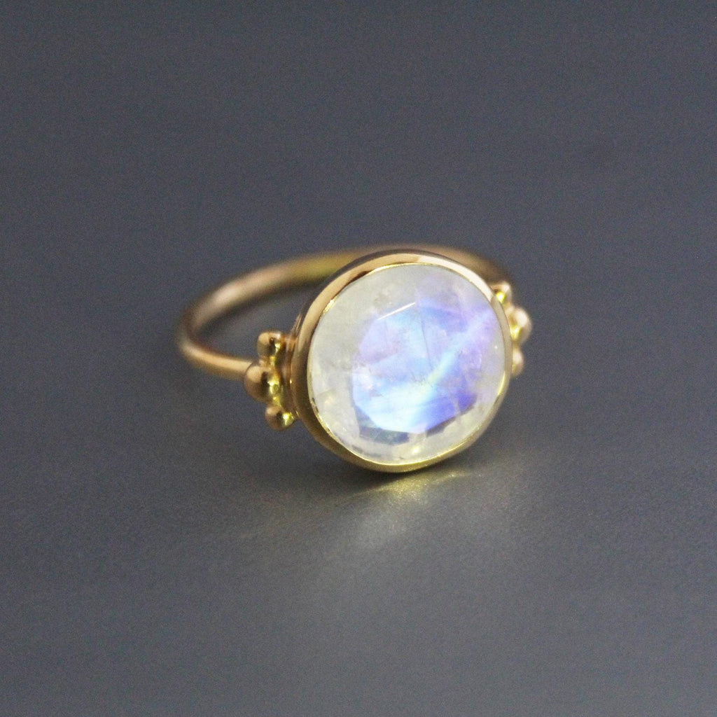 Rainbow Moonstone Ring, 18k Gold Plated Sterling Silver, Bohemian Jewelry, Rainbow Ring, Engagement ring, gemstone silver ring