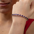 Amethyst Crystal Bracelet, Sterling Silver, Christmas Gift, February Birthstone, Anxiety Relief