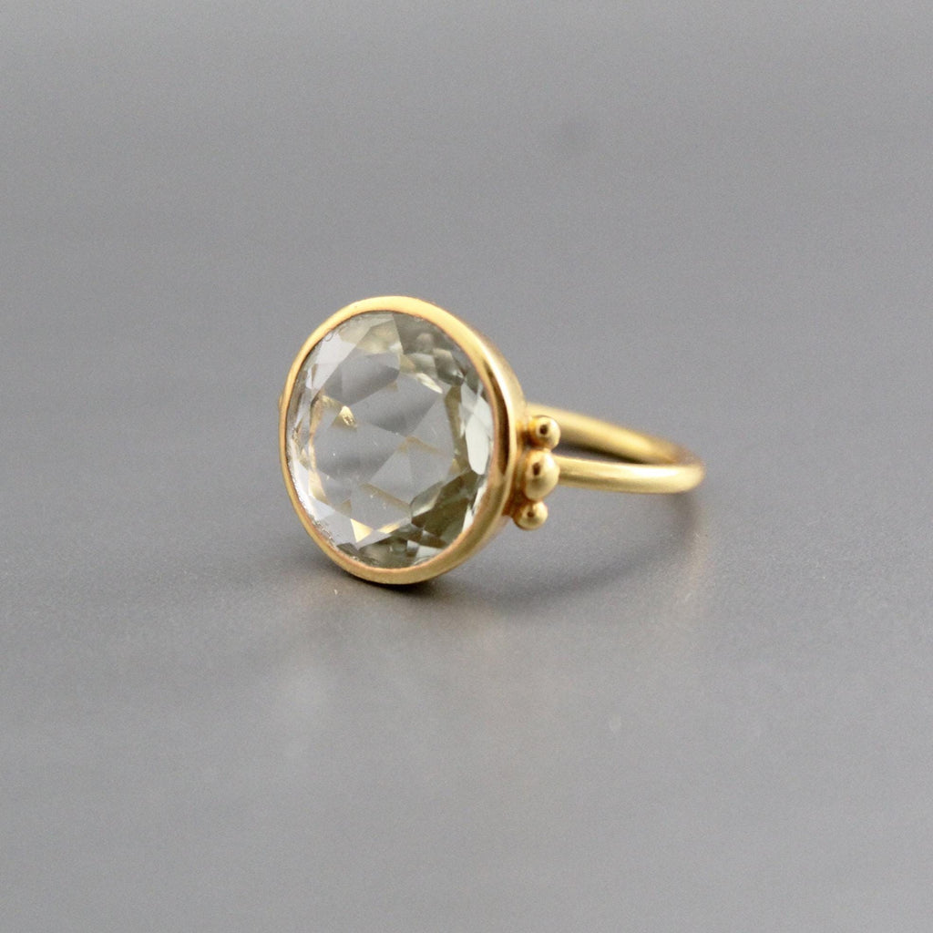 Green Amethyst Ring, Prasiolite Ring, 925 Solid Sterling Silver, 14k Gold Vermeil, Gift For Mother, February Birthstone
