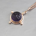 Celestial Jewelry Amethyst Pendant, Sterling Silver, Anxiety Relief, February Birthstone, Gift For Sister, Rose Gold Necklace