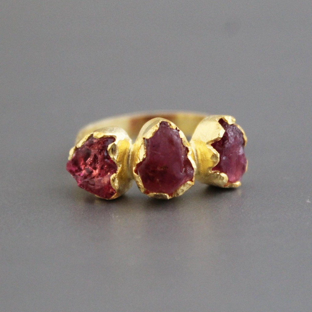 Raw Tourmaline Ring, October Birthstone, Gift For Her, Sterling Silver Handmade Ring, Boho Minimalist Ring For Gift