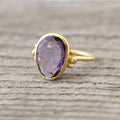 Handmade Sterling Silver Amethyst Ring, February Birthstone Jewelry, Natural Gemstone Jewelry, Birthday Gift For Her