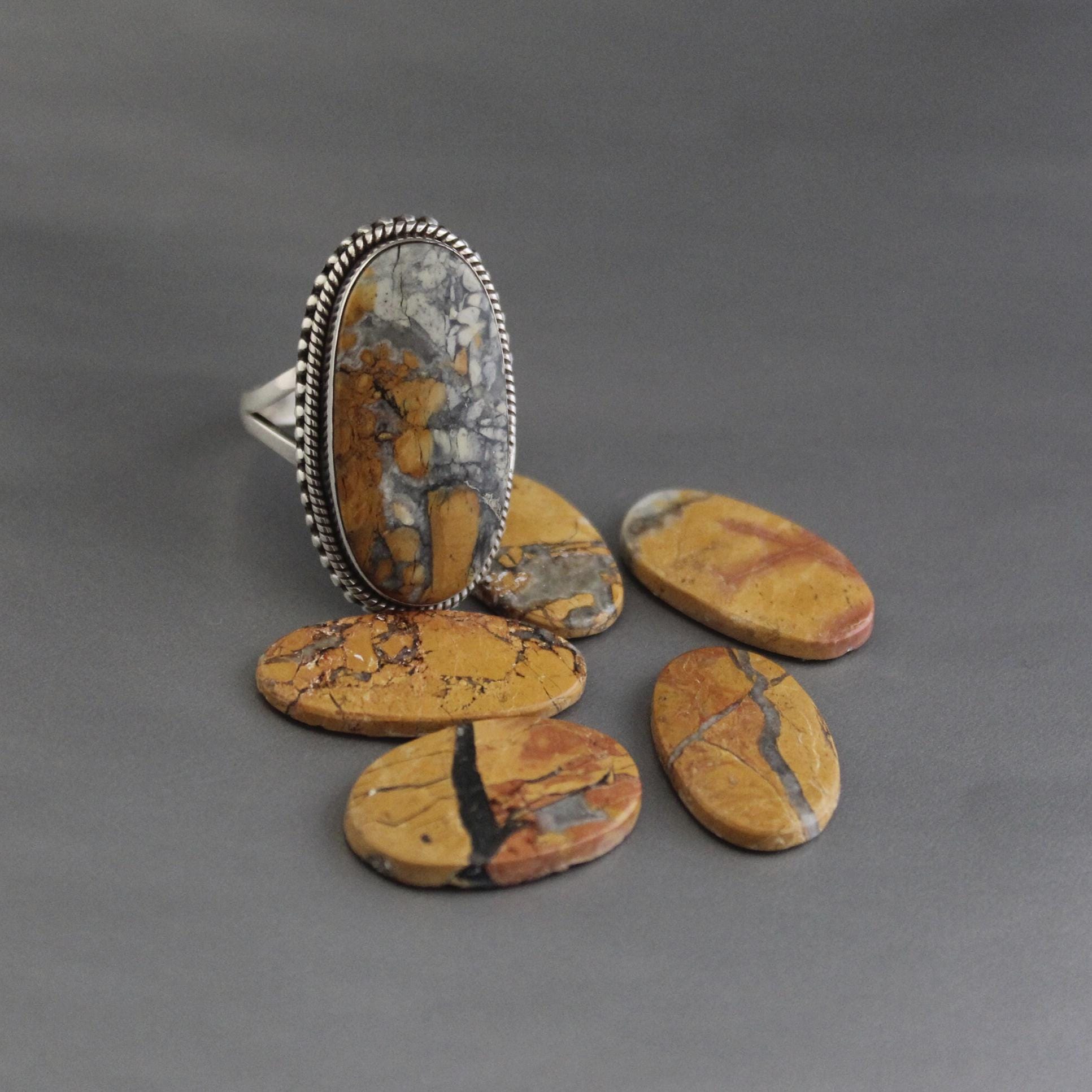 Oval Jasper Ring, Handmade 925 Sterling Silver Birthstone Jewelry, Brown Gemstone, Jaspering, Designer Ring, Gift For Her