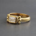 moissanite engagement ring, 14K Gold Solitaire Ring, Alternative Wedding Ring For Women, Anniversary gift