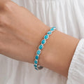 Turquoise Bracelet, Sterling Silver, December Birthstone, Bridal Jewelry Gift, Gift For Her, Healing Crystal Jewelry, Birthday Gift