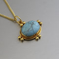 Turquoise Necklaces, Birthstone Necklace, Dainty Gold Necklace, Healing Necklace, Layering Necklace, Gift for Mom, Handmade, Statement