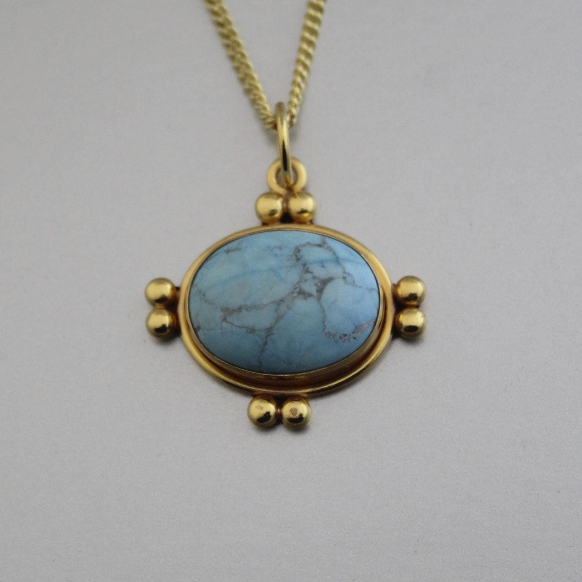 Turquoise Necklaces, Birthstone Necklace, Dainty Gold Necklace, Healing Necklace, Layering Necklace, Gift for Mom, Handmade, Statement