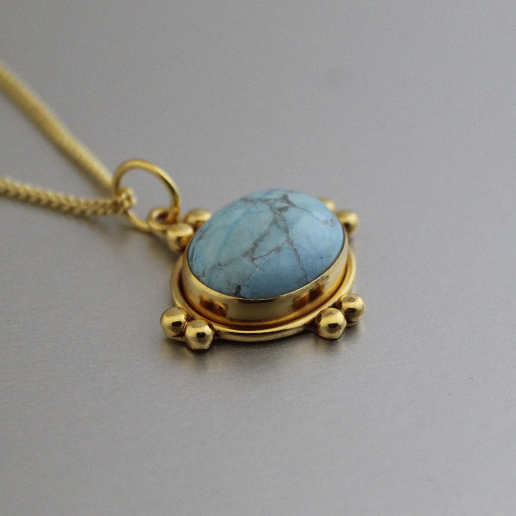 Turquoise Necklaces, Birthstone Necklace, Dainty Gold Necklace, Healing Necklace, Layering Necklace, Gift for Mom, Handmade, Statement