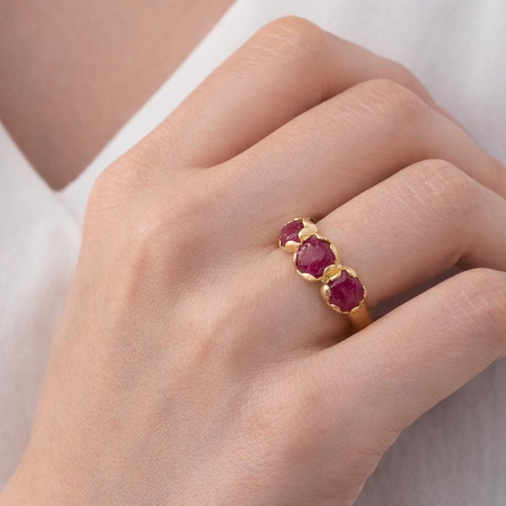Raw Tourmaline Ring, October Birthstone, Gift For Her, Sterling Silver Handmade Ring, Boho Minimalist Ring For Gift