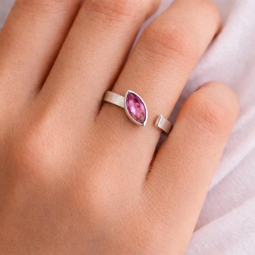 Pink Tourmaline 925 Sterling Silver Ring, October Birthstone, Boho Handmade Ring, pink gemstone, wedding ring, Gift for Mom, Bridesmaid gift