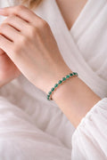 Green Emerald Bracelet, Sterling Silver, Bridal Jewelry, May Birthstone, Mothers Day Gift