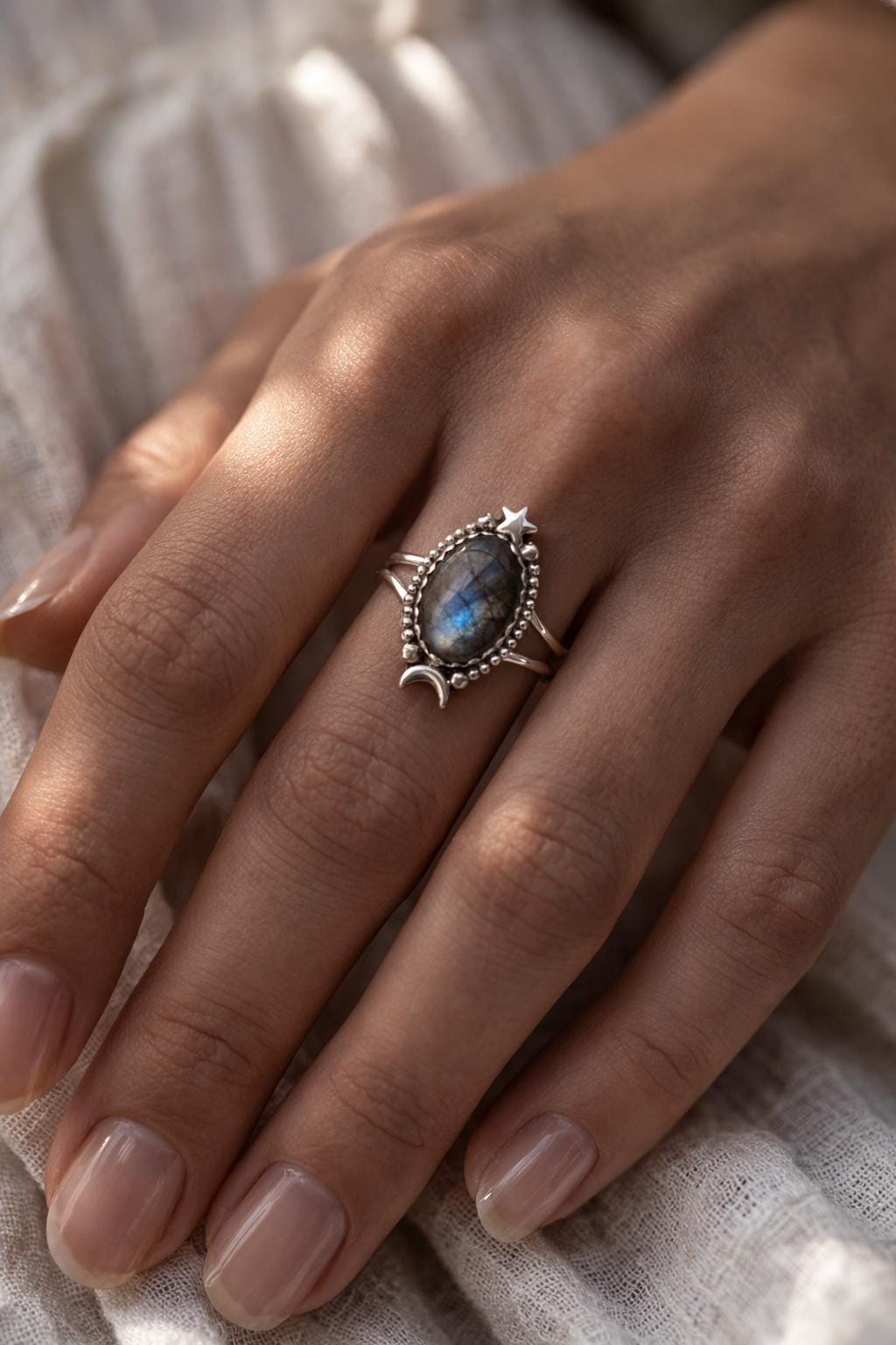 Natural Labradorite Ring, 925 Sterling Silver Ring, Unique Labradorite Ring, Birthstone Jewelry, Unique Ring, Rings for Gift