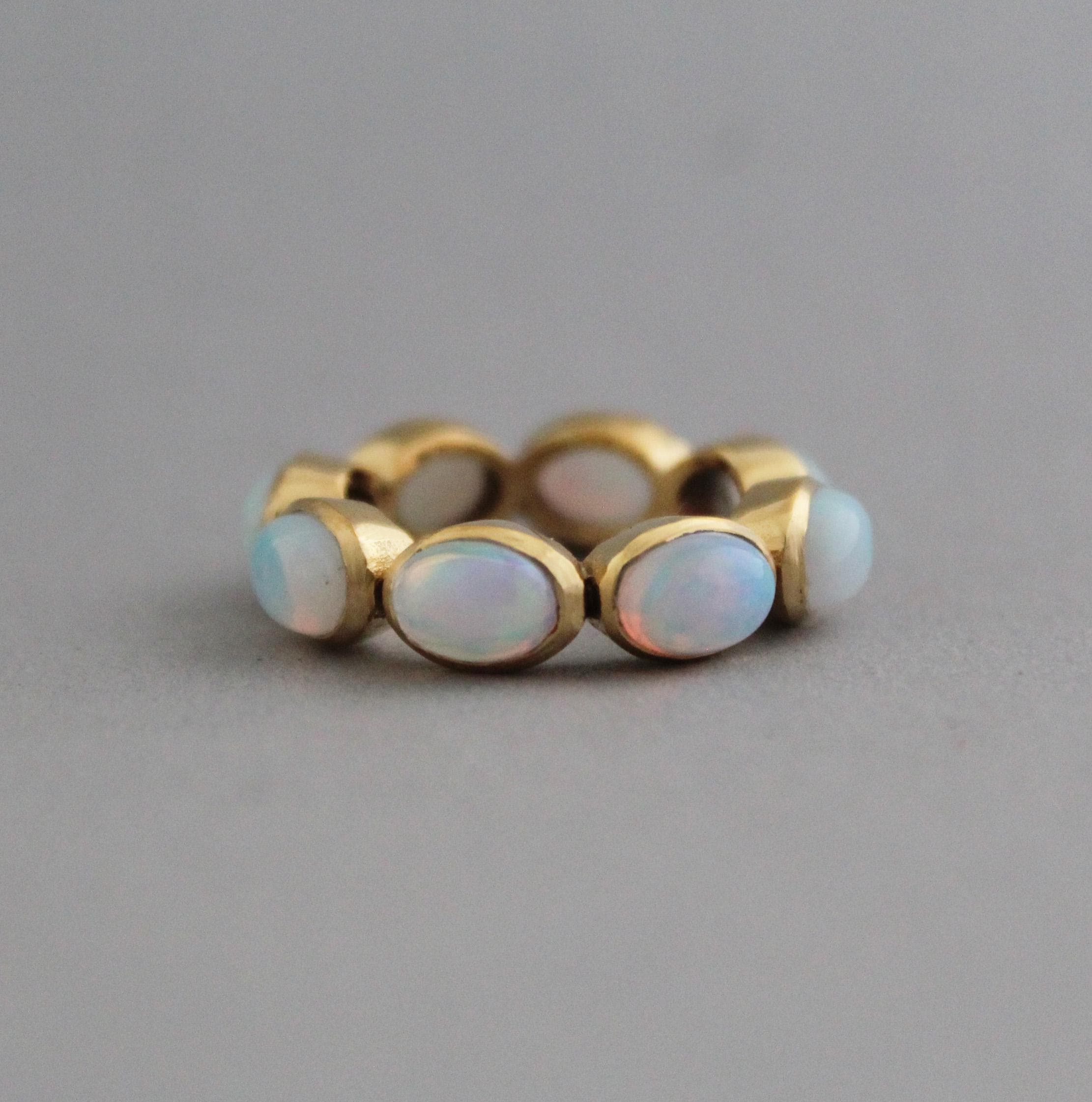 Gold Opal Ring • Dainty Gold Celestial Jewelry • Promise Ring • Gift for Her • Gold Filled Ring • Birthstone Ring • Rings for Women