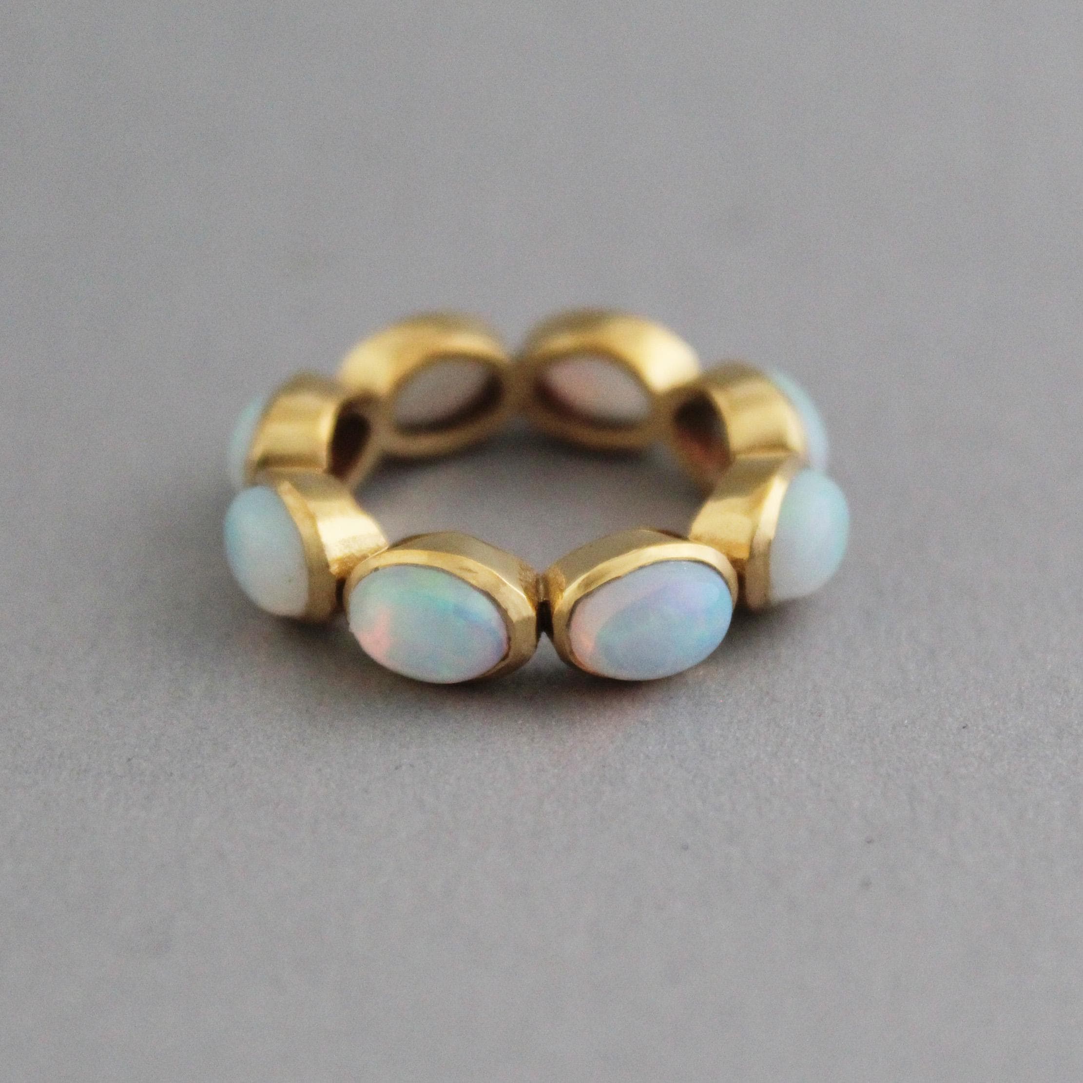 Gold Opal Ring • Dainty Gold Celestial Jewelry • Promise Ring • Gift for Her • Gold Filled Ring • Birthstone Ring • Rings for Women