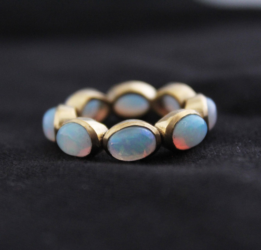Gold Opal Ring • Dainty Gold Celestial Jewelry • Promise Ring • Gift for Her • Gold Filled Ring • Birthstone Ring • Rings for Women