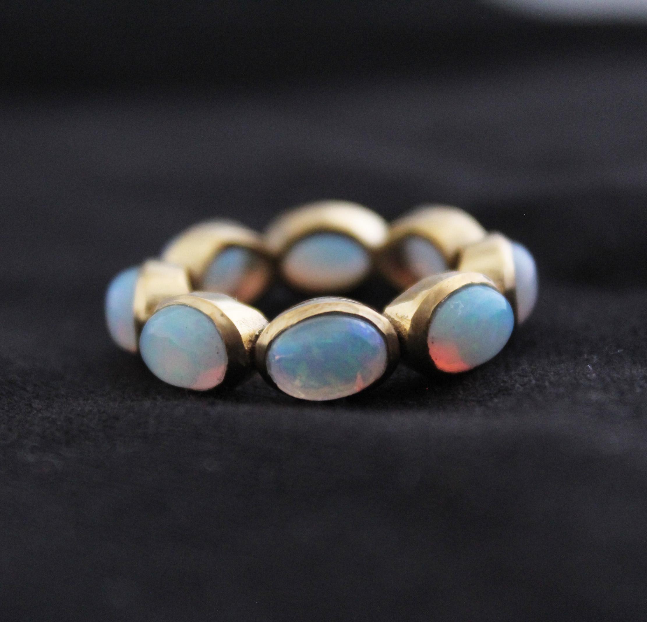 Gold Opal Ring • Dainty Gold Celestial Jewelry • Promise Ring • Gift for Her • Gold Filled Ring • Birthstone Ring • Rings for Women