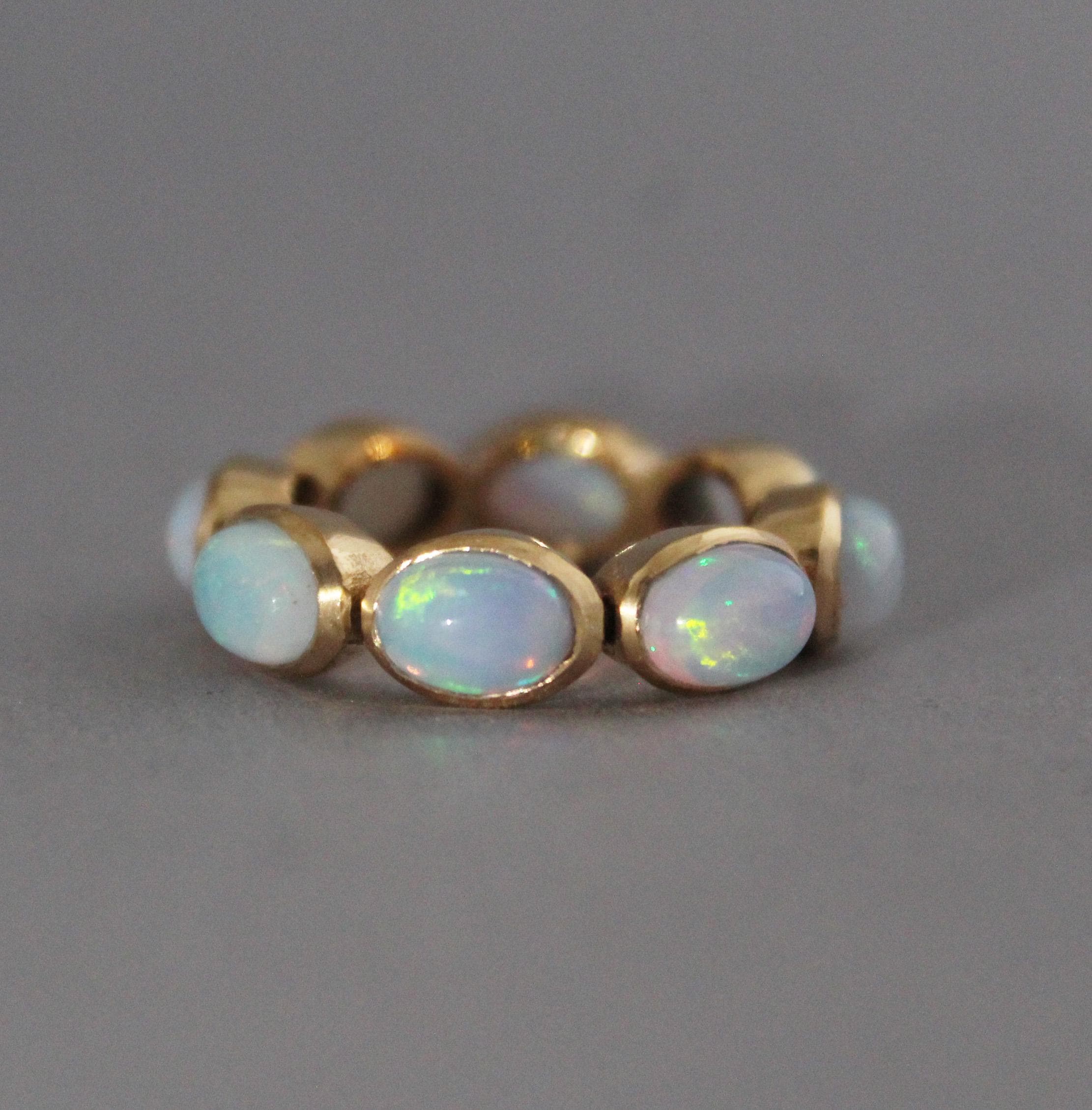 Gold Opal Ring • Dainty Gold Celestial Jewelry • Promise Ring • Gift for Her • Gold Filled Ring • Birthstone Ring • Rings for Women