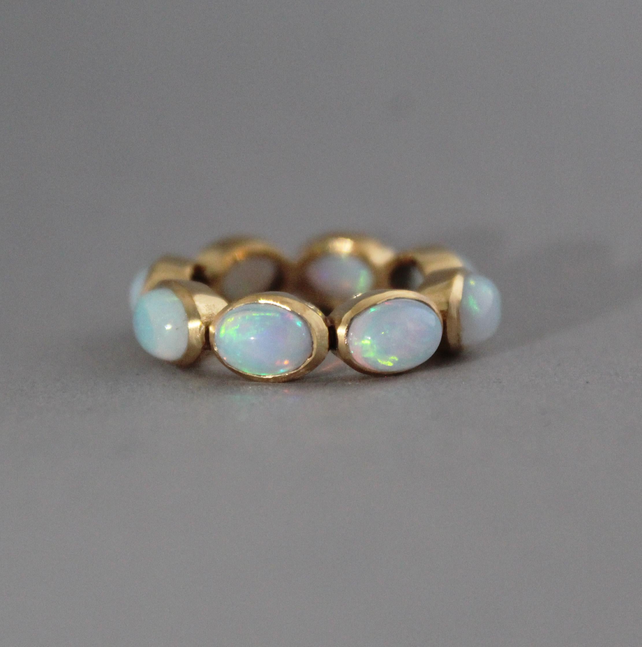 Gold Opal Ring • Dainty Gold Celestial Jewelry • Promise Ring • Gift for Her • Gold Filled Ring • Birthstone Ring • Rings for Women