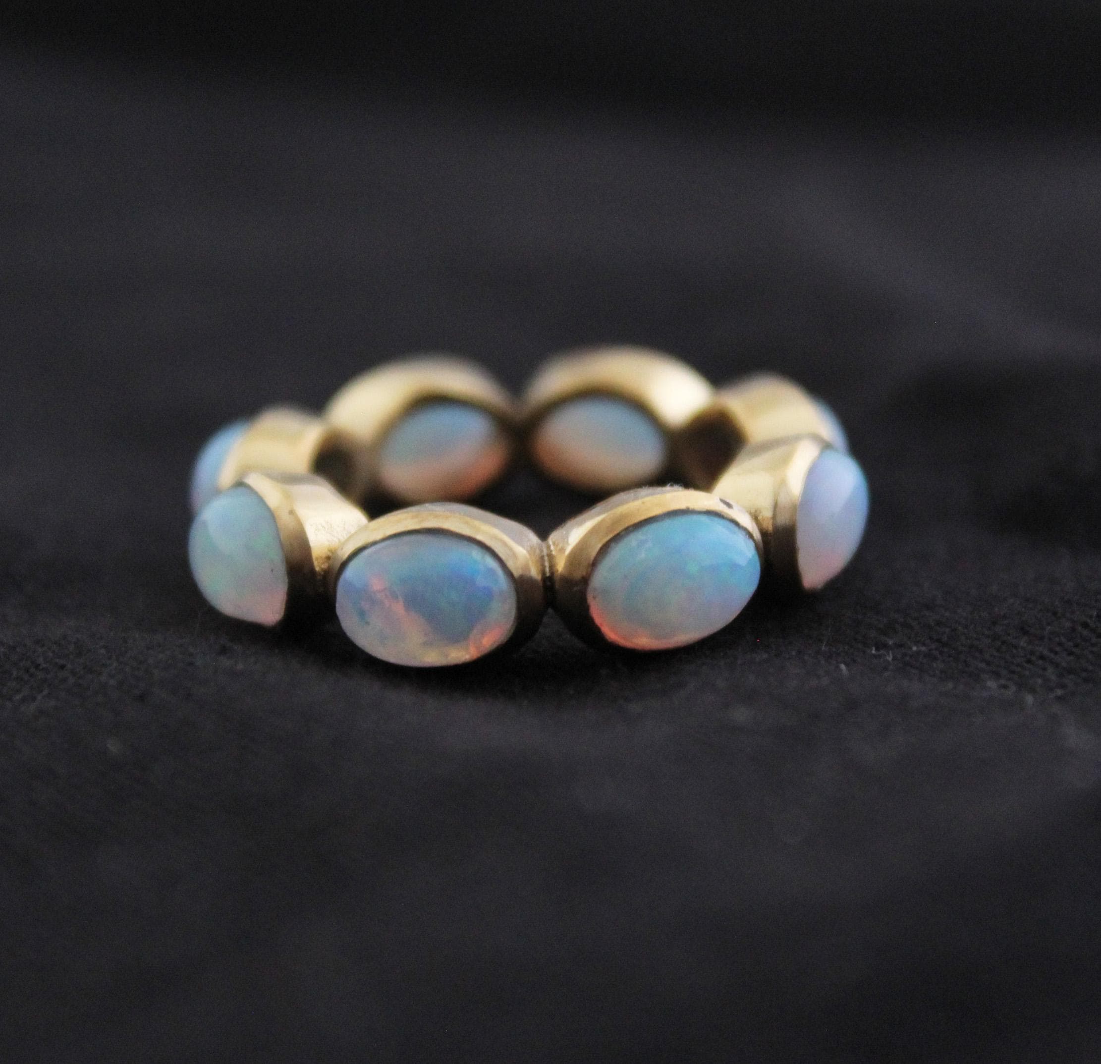 Gold Opal Ring • Dainty Gold Celestial Jewelry • Promise Ring • Gift for Her • Gold Filled Ring • Birthstone Ring • Rings for Women