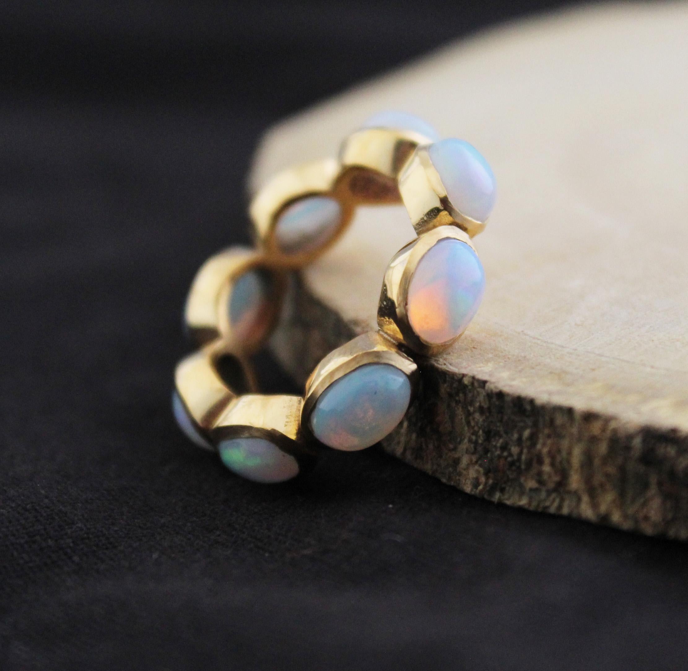 Gold Opal Ring • Dainty Gold Celestial Jewelry • Promise Ring • Gift for Her • Gold Filled Ring • Birthstone Ring • Rings for Women