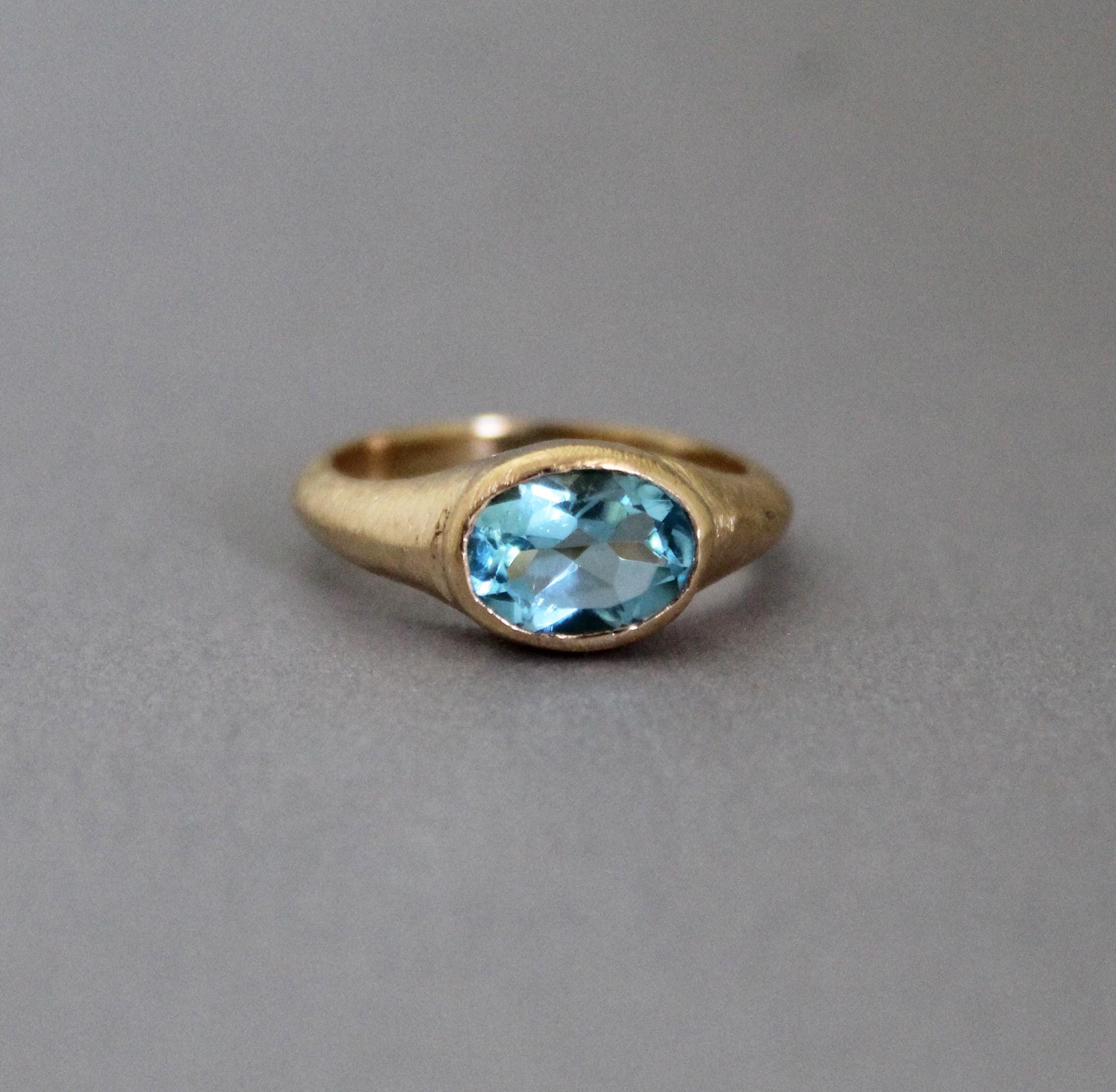 Natural Aquamarine Ring, Solitaire Ring, March Birthstone Ring, dainty promise ring, Blue Gemstone Ring, Engagement ring, Wedding Gifts