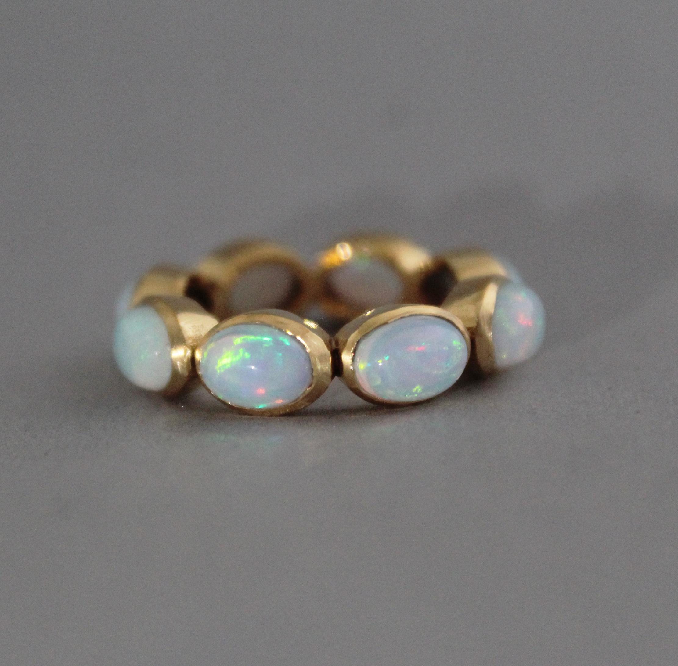 Gold Opal Ring • Dainty Gold Celestial Jewelry • Promise Ring • Gift for Her • Gold Filled Ring • Birthstone Ring • Rings for Women