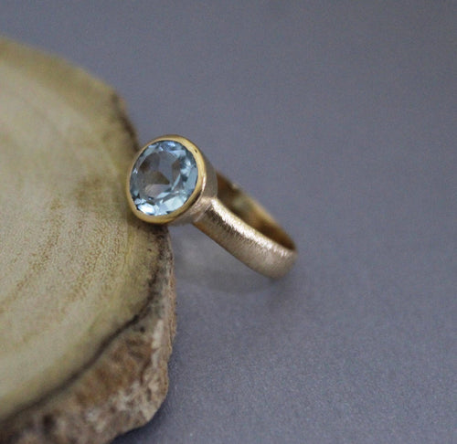 Aquamarine Dainty Gold, March Birthstone, Cocktail Ring, Statement Women Ring, Mothers Day Gift
