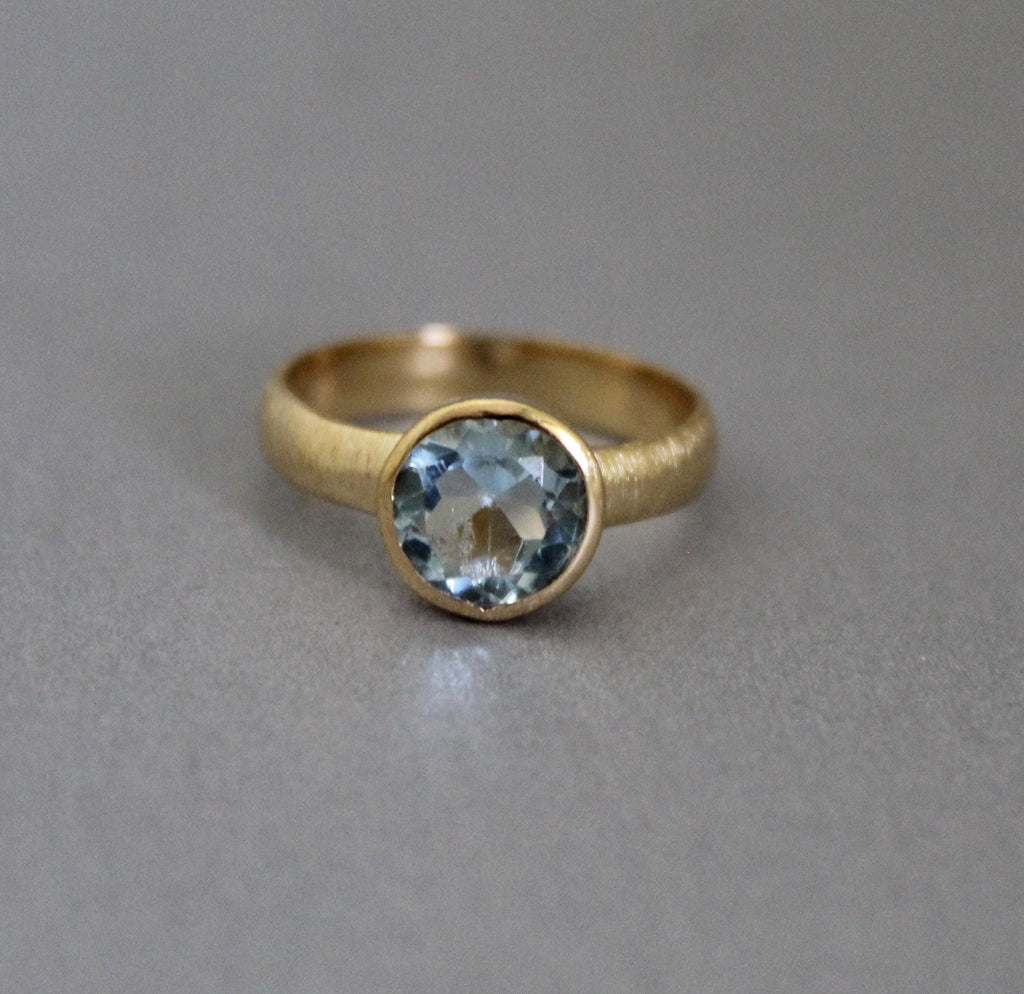 Aquamarine Dainty Gold, March Birthstone, Cocktail Ring, Statement Women Ring, Mothers Day Gift