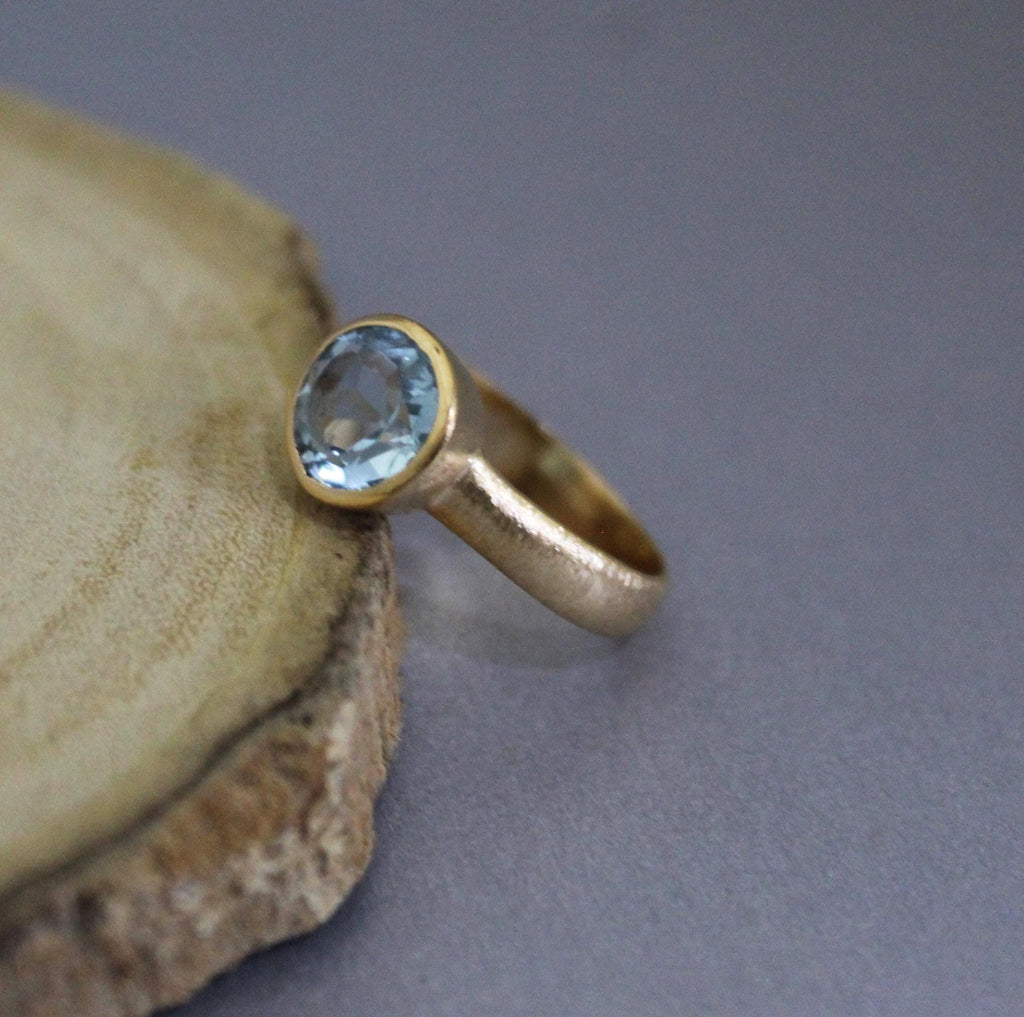 Aquamarine Dainty Gold, March Birthstone, Cocktail Ring, Statement Women Ring, Mothers Day Gift