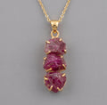 Raw Pink Tourmaline Necklace, 925 Sterling Silver, October Birthstone, Rough pink Necklace, Raw Crystal Necklace, Birthday gift