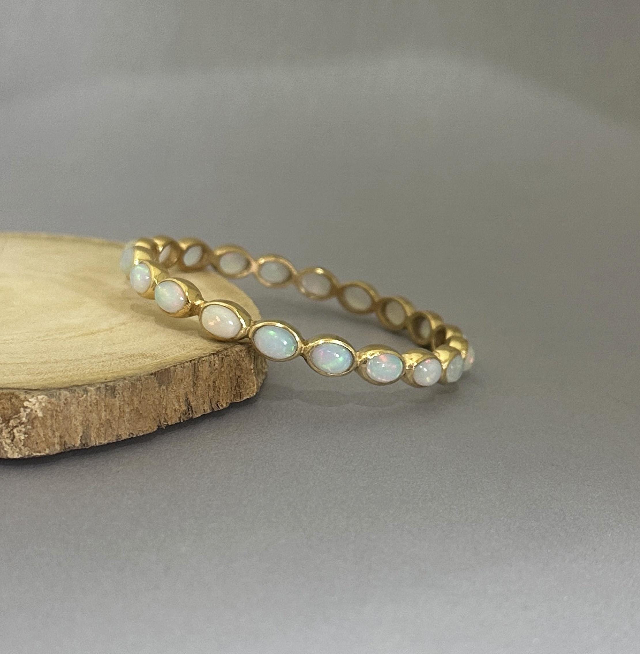 Opal Bracelet, October Birthstone, Bridesmaid Gift, Handmade Birthstone Wedding Jewelry