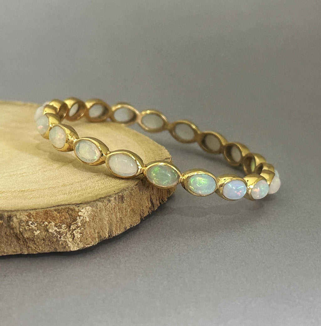 Opal Bracelet, October Birthstone, Bridesmaid Gift, Handmade Birthstone Wedding Jewelry