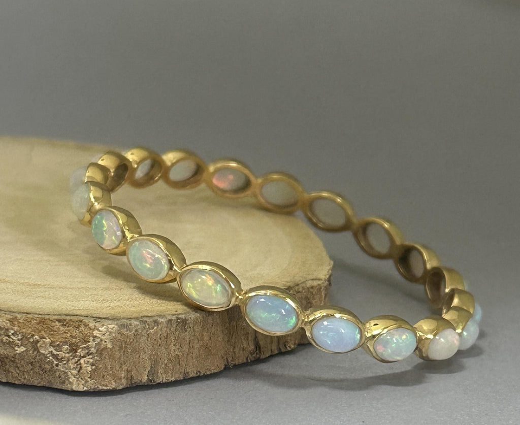 Opal Bracelet, October Birthstone, Bridesmaid Gift, Handmade Birthstone Wedding Jewelry