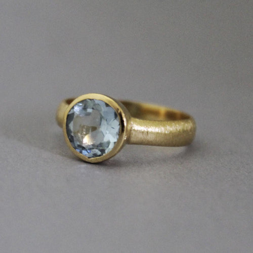 Aquamarine Dainty Gold, March Birthstone, Cocktail Ring, Statement Women Ring, Mothers Day Gift