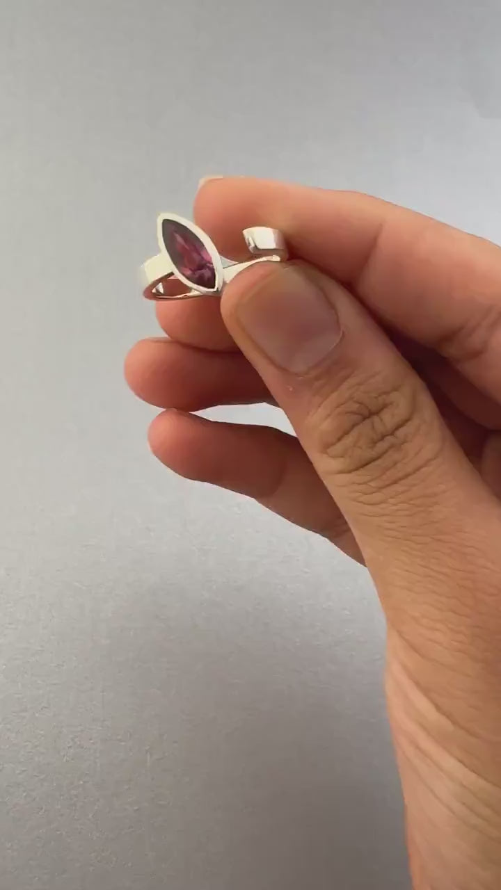 Pink Tourmaline 925 Sterling Silver Ring, October Birthstone, Boho Handmade Ring, pink gemstone, wedding ring, Gift for Mom, Bridesmaid gift